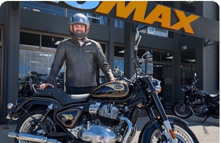 Justin Guo with Royal Enfield at MotoMAX Perth