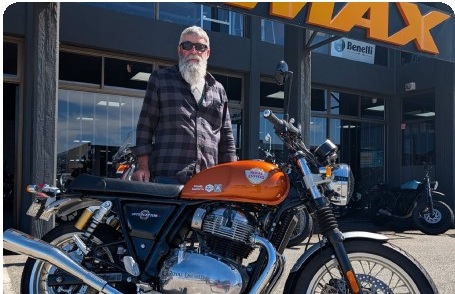 Andrew Lamb with Royal Enfield at MotoMAX Perth